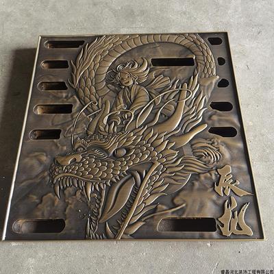 (M)Cast Iron Manhole Cover with Copper Coating, Artistic Effect, Custom Design